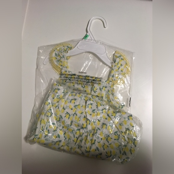 🆕JESSICA SIMPSON BABY - 18M - NWT - 2PC LEMON DRESS AND BLOOMER - Picture 3 of 7